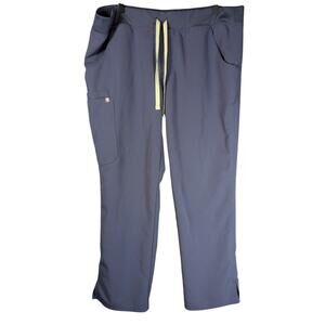 Figs Kade Cargo Scrub Bottoms Pants Space Navy Blue/Grey Size XL Petite T21004P